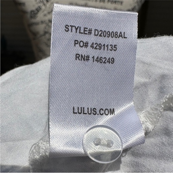 Lulus Blue and White Halter Dress Open Back - Picture 11 of 12